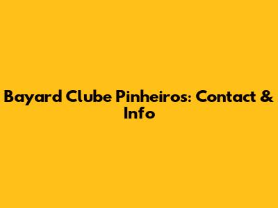 Bayard Clube Pinheiros: Contact & Info