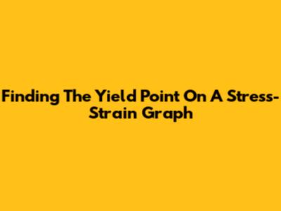 Finding The Yield Point On A Stress-Strain Graph