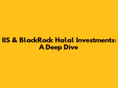 IIS & BlackRock Halal Investments: A Deep Dive
