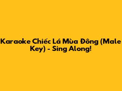 Karaoke Chiếc Lá Mùa Đông (Male Key) - Sing Along!