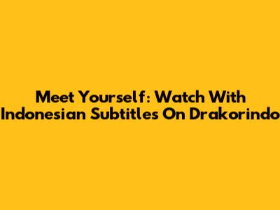 Meet Yourself: Watch With Indonesian Subtitles On Drakorindo