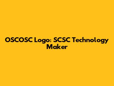 OSCOSC Logo: SCSC Technology Maker