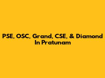 PSE, OSC, Grand, CSE, & Diamond In Pratunam