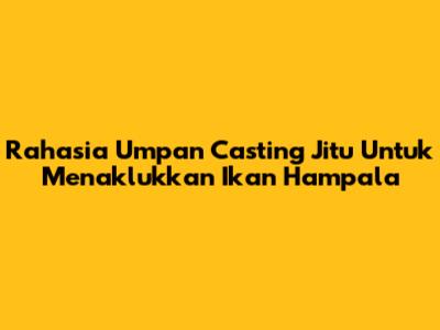 Rahasia Umpan Casting Jitu Untuk Menaklukkan Ikan Hampala