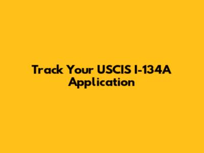 Track Your USCIS I-134A Application
