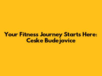 Your Fitness Journey Starts Here: Ceske Budejovice